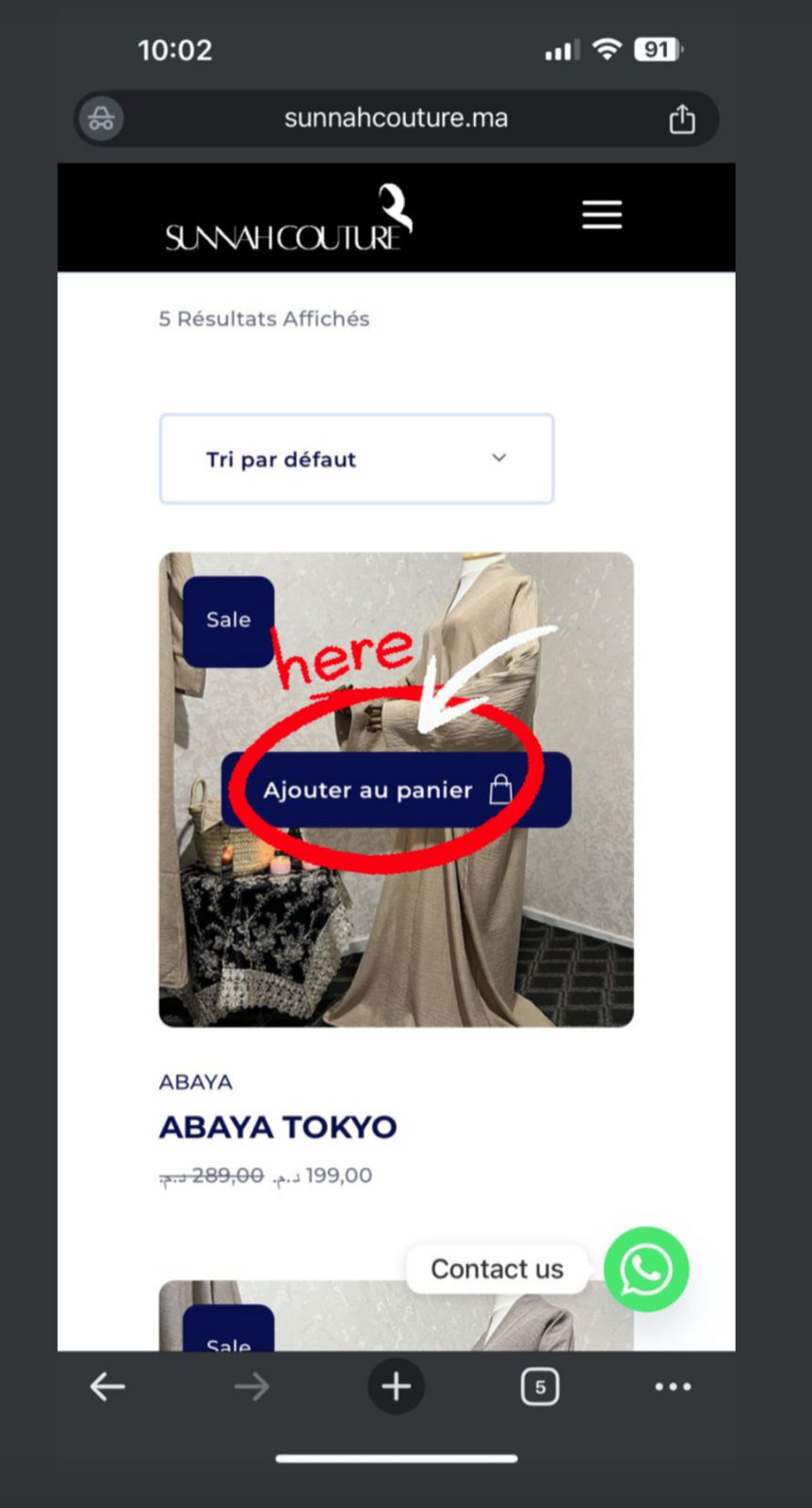 Étape 4 - Ajouter au panier