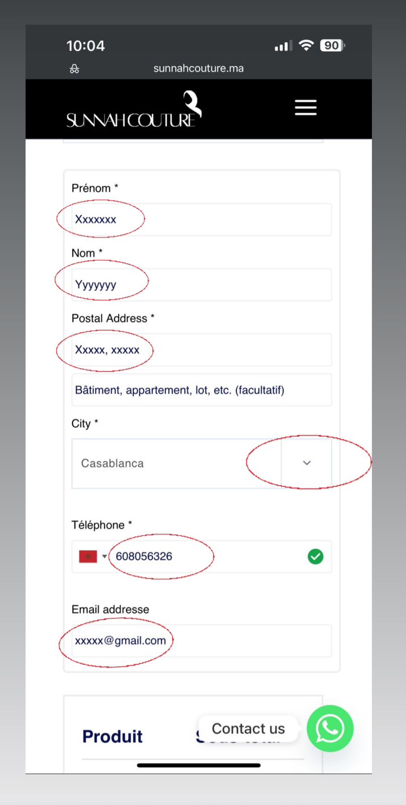 Étape 6 - Formulaire de commande
